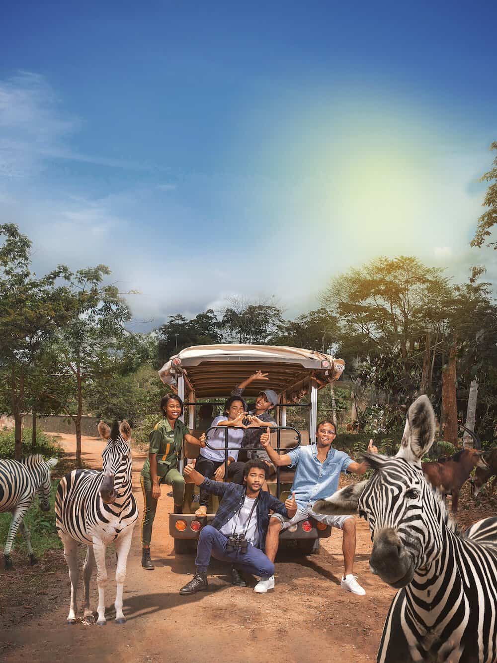 Visitors enjoying a premium outdoor experience in Ghana